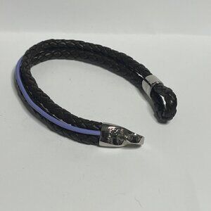 Bravelets Braided Brown Faux Leather "Be Brave" Inspirational Bracelet 9"Long